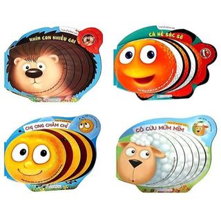 Sách - thơ về động vật: cô cừu mũm mĩm, cá hề sặc sỡ, nhím con nhiều gai, chị ong chăm chỉ - bộ 4 quyển, lẻ tùy chọn