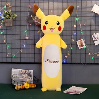 Gấu bông pikachu mềm mịn cho trẻ em gấu bông gối ôm hình thú size 55cm thú nhồi bông đồ chơi