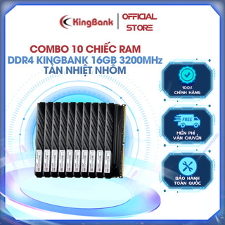 Combo 10 chiếc ram ddr4 kingbank 16gb 3200mhz tản nhiệt nhôm