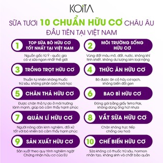 Sữa bò Lactose Free ít béo Koita 1L