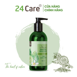 [Mã BMLT35 giảm đến 35K] Dầu gội tinh dầu thảo mộc thiên nhiên 24Care - Cam kết 1 lần gội sạch gàu - Dung tích 300ml