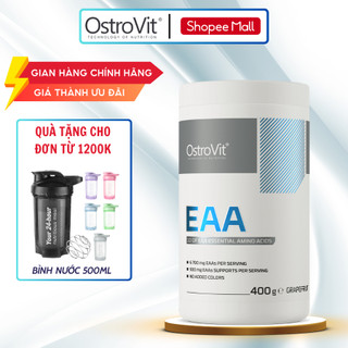 Hỗ trợ xây dựng cơ bắp Ostrovit EAA 400g dạng bột giúp thúc đẩy tốc độ phục hồi cơ bắp, phòng ngừa mất cơ và dị hóa cơ