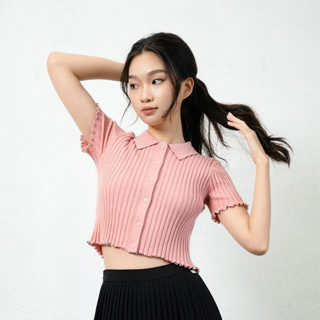 Áo len nữ cổ bẻ cài khuy gấu bèo VIENNE TRAN V61W21Q015 (Nhiều Màu)