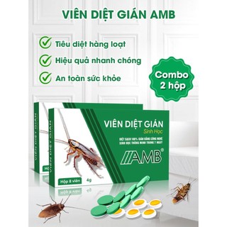 Combo 2 hộp thuốc diệt gián sinh học AMB, thuốc diệt gián Đức hiệu quả nhanh chóng, an toàn sức khỏe