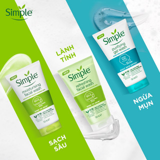 Sữa Rửa Mặt Simple Giúp Da Sạch Thoáng