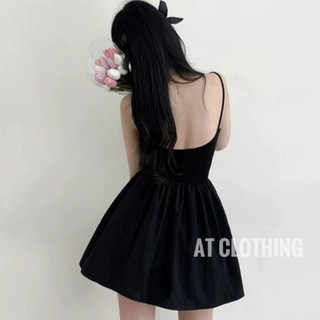 Đầm 2 Dây Dáng Ngắn Xòe Phồng_At Clothing