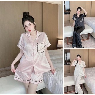 SET BỘ LỤA CỘC DÀI VIỀN ĐEN