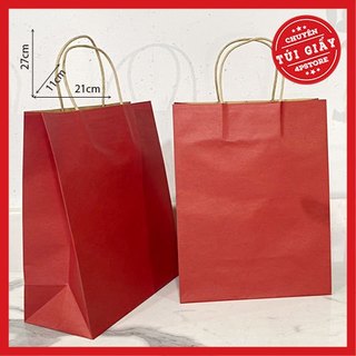 [ CÓ SẴN ] 01 TÚI GIẤY KRAFT ĐỎ [ NHIỀU SIZE ]