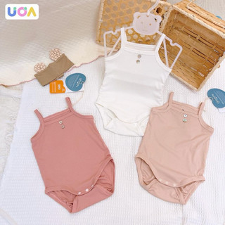 Bubaby - body chip 2 dây siro vải mềm mát cho bé gái