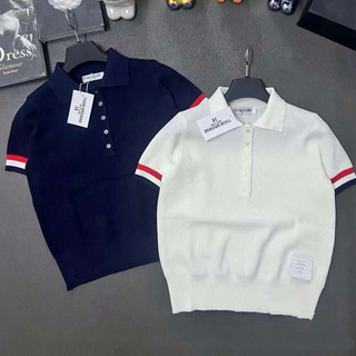 Áo polo dệt tb vạch tay đỏ hàng qc | by25