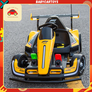 Xe ô tô điện trẻ em - Xe điện trẻ em F1 DRIFT phiên bản 24V - Ghế nệm da – bánh cao su -Tải 70kg [Ship hoả tốc HCM]