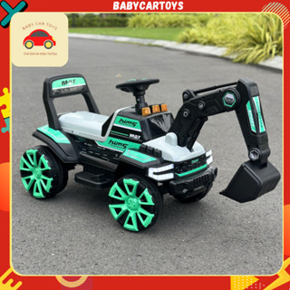 Xe máy xúc điện cho bé cỡ lớn, xe cẩu điện, điều khiển cần xúc bằng điện, có remote điều khiển từ xa [Hỏa Tốc HCM]