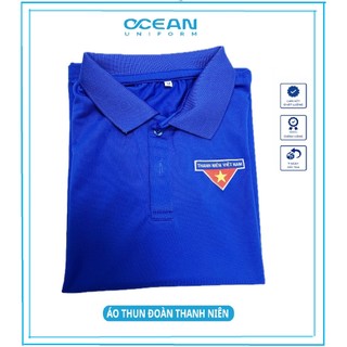 Áo thun đoàn thanh niên, áo phông đoàn nam nữ cổ bẻ loại thường vải Poly cá sấu, form dáng đẹp