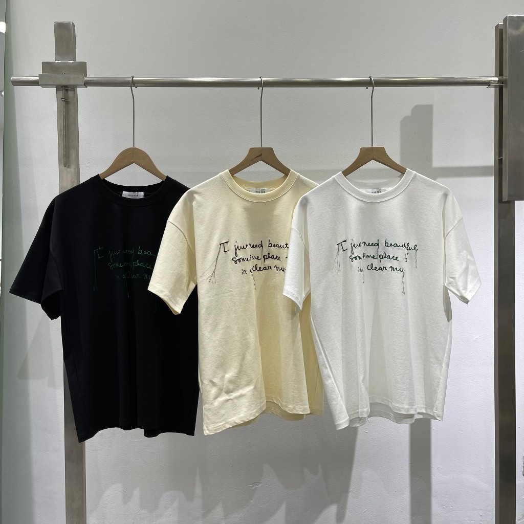 Áo phông họa tiết chũ thêu from dáng đẹp - Thương hiệu Noster mã AP86031