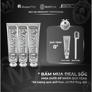 Combo 3 Kem đánh răng Marvis Whitening Mint 85ml
