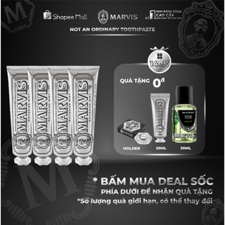 Combo 4 kem đánh răng marvis whitening mint 85ml