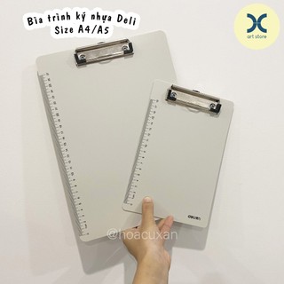 Bảng trình ký nhựa Deli size A4/A5