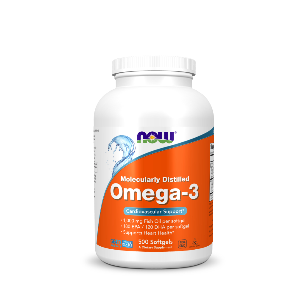 Omega 3 Now 500 viên -  Hỗ trợ tim mạch mắt và xương khớp Dầu cá Fish Oil Now nhiều viên Mỹ