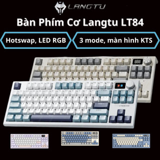 Bàn Phím Cơ Gaming LANGTU LT84 pro Không Dây, Bàn Phím cơ Bluetooth 3 mode Hotswap LED RGB Bàn phím cao cấp cho game thủ