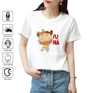 Áo Thun Wit-fashion In Hình Quỳnh Aka Iu Nà Phom Xuông Ngắn Tay Cổ Tròn Vải Dày Mịn Cho nam Và Nữ