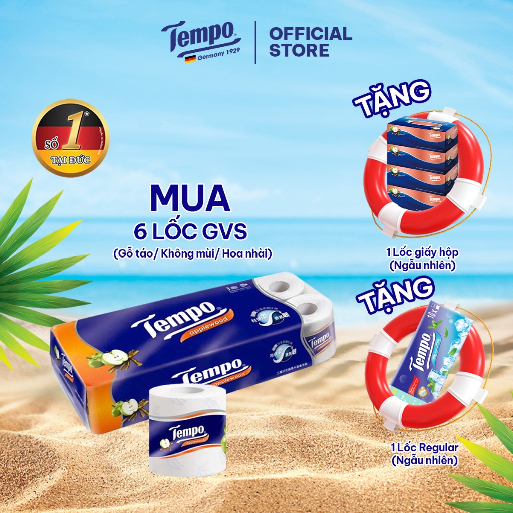 Giấy Vệ Sinh Tempo Toipa 3 Lớp Bền Dai, An Toàn Cho Da - Thươn