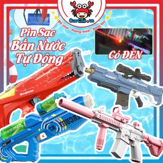 Súng Bắn Nước Tự Động Pin Sạc, Súng Nước Điện Cỡ Lớn Áp Lực Phun Nước Xa Mạnh Đồ Chơi Ngoài Trời Cao Cấp Đi Biển Bể Bơi