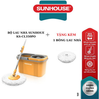 Bộ lau nhà xoay 360 độ sunhouse ks-cl350po