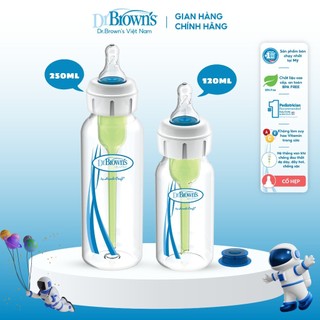 Bình sữa Dr Brown's 120ml và 250ml dành cho trẻ bú yếu, hở hàm ếch