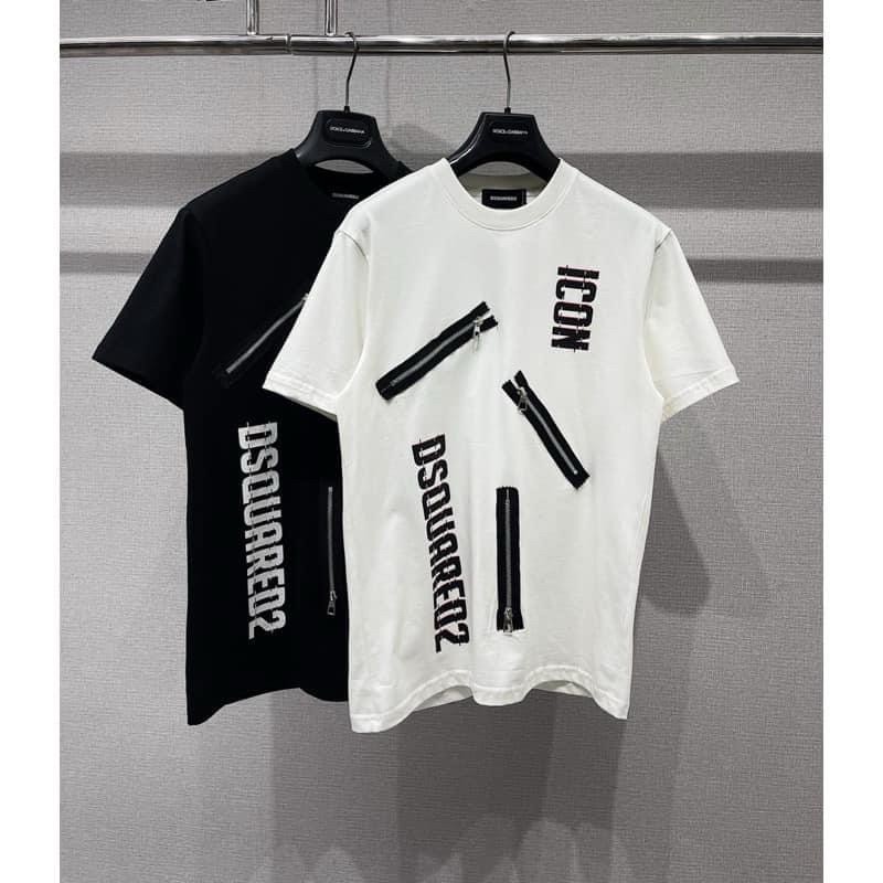 Áo Phông Nam Nữ Dsquared2 ICON Mix Khóa Chéo Siêu Hot. Áo Thun Unisex Form Rộng Dành Cho Các Boy Phố