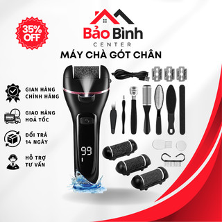 Máy chà gót chân, máy mài gót chân tẩy tế bào chết sạc điện 2 tốc độ + tặng bộ dụng cụ chà gót chân 10 món