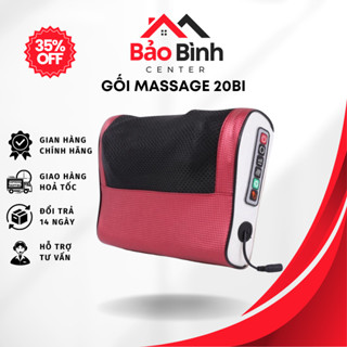 Gối Massage Cổ Vai Gáy, Máy Massage Hồng Ngoại 20 Bi Cao Cấp Hỗ Trợ Mát Xa Toàn Thân Hiệu Quả