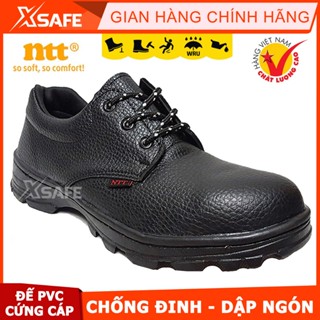 Giày bảo hộ lao động NTT mũi thép đế thép chống đinh chống va đập dùng cho nhà xưởng, công trường