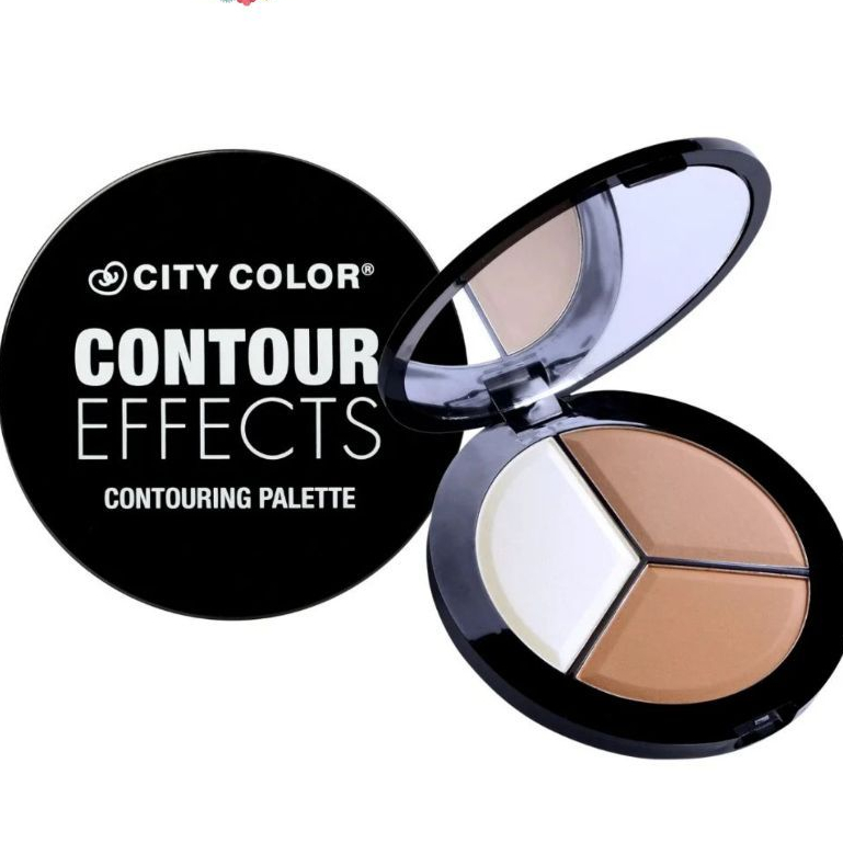 Bảng phấn khối CITY COLOR CONTOUR EFFECTS PALETTE 3 ô  hộp tròn