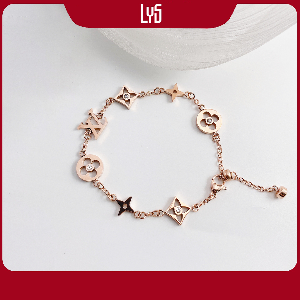 Vòng tay nữ Lys Rose Gold 2198RG - Lắc tay Bạc cao cấp