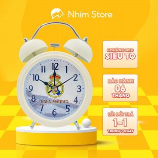 Đông hồ báo thức Đội Bóng Real kim trôi, phủ sơn tĩnh điện, Đồng hồ báo thức đội bóng hoàng gia TBN Real Madrid