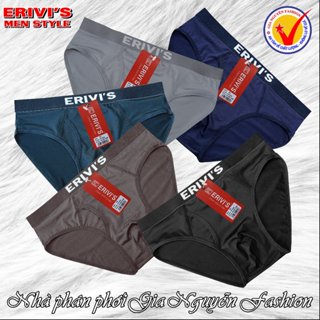 Combo 5 Quần lót nam cao cấp Erivis - Thun lạnh 4 chiều mẫu mới, hàng đẹp. ER-069