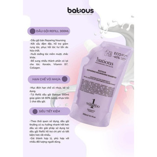 [Gói refill] Dầu gội Batious Extra Volume Sampoo 300ml