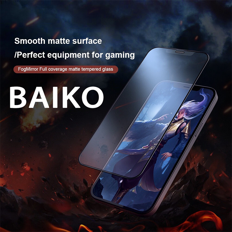 Kính cường lực iphone BAIKÔ, khung tự dán trong suốt, 21D, tự hút bụi full màn siêu dẻo, chống bụi màng loa - Panda | BigBuy360 - bigbuy360.vn