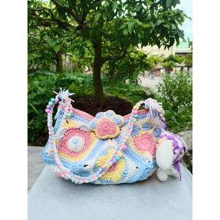 túi len handmade, màu tươi sáng ngọt ngào .( hàng đặt trước)