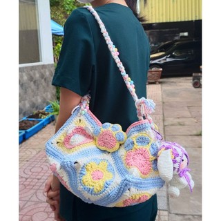 túi len handmade, màu tươi sáng ngọt ngào .( hàng đặt trước)
