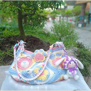 túi len handmade, màu tươi sáng ngọt ngào .( hàng đặt trước)