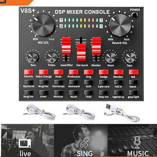 (Sỉ&lẻ)Sound card V8,V8S,V8S+Có Autotune,kết nối không dây bluetooth dành cho míc thu âm,livestream,hàng chuẩn.