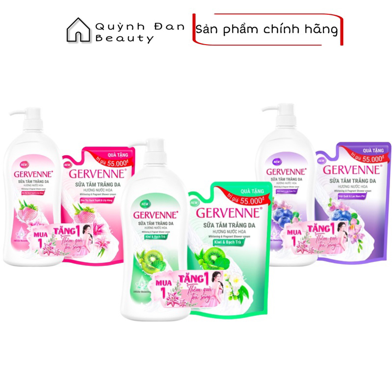Sữa Tắm Hương Nước Hoa Gervenne 900g [Tặng Túi 450g]