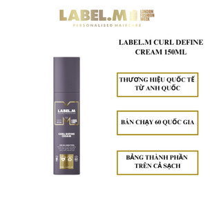 Kem tạo kiểu dưỡng âm giữ nếp dành cho tóc uốn label.m curl define cream 150ml