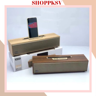 Loa bluetooth XM-520 Bass mạnh, công suất 20W siêu trầm , thiết kế vỏ gỗ dạng thanh để bàn.