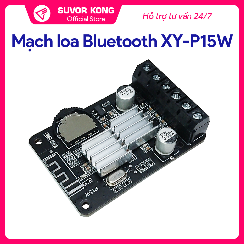 Mạch loa Bluetooth 5.0 XY-P15W có khuếch đại âm thanh 2 kênh 15W