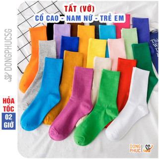 Tất vớ cổ cao chun nhún loại trơn basic cho nam nữ và trẻ em nhiều màu nổi bật giá rẻ TV DONGPHUCSG