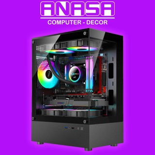 Vỏ case máy tính evesky aqua 2 mặt kính m-atx