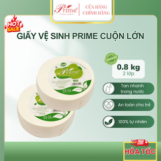 Combo 2 Cuộn giấy vệ sinh công nghiệp CUỘN LỚN 800gr 2 LỚP PRIME