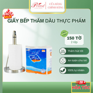 Combo 2 Gói Giấy đa năng thấm dầu thực phẩm 2 lớp dùng vệ sinh bếp PRIME lau khô thực phẩm